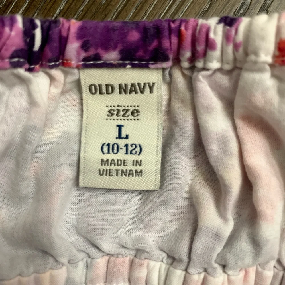 Old navy purple and salmon floral sun dress L